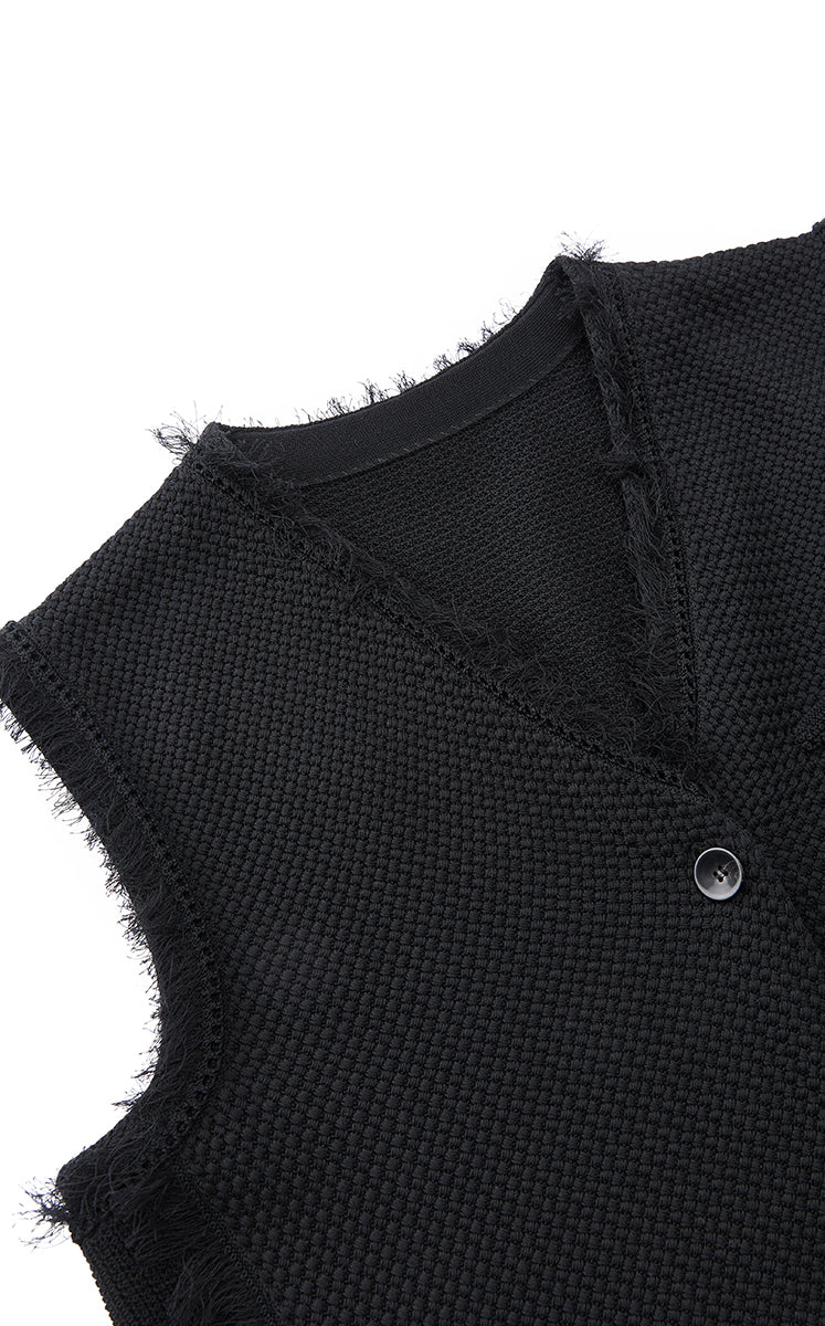 Vest / JNBY Cotton Knit Layering Vest Black-1