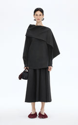 Coat / JNBY Relaxed Wool Silk Blend Jacket