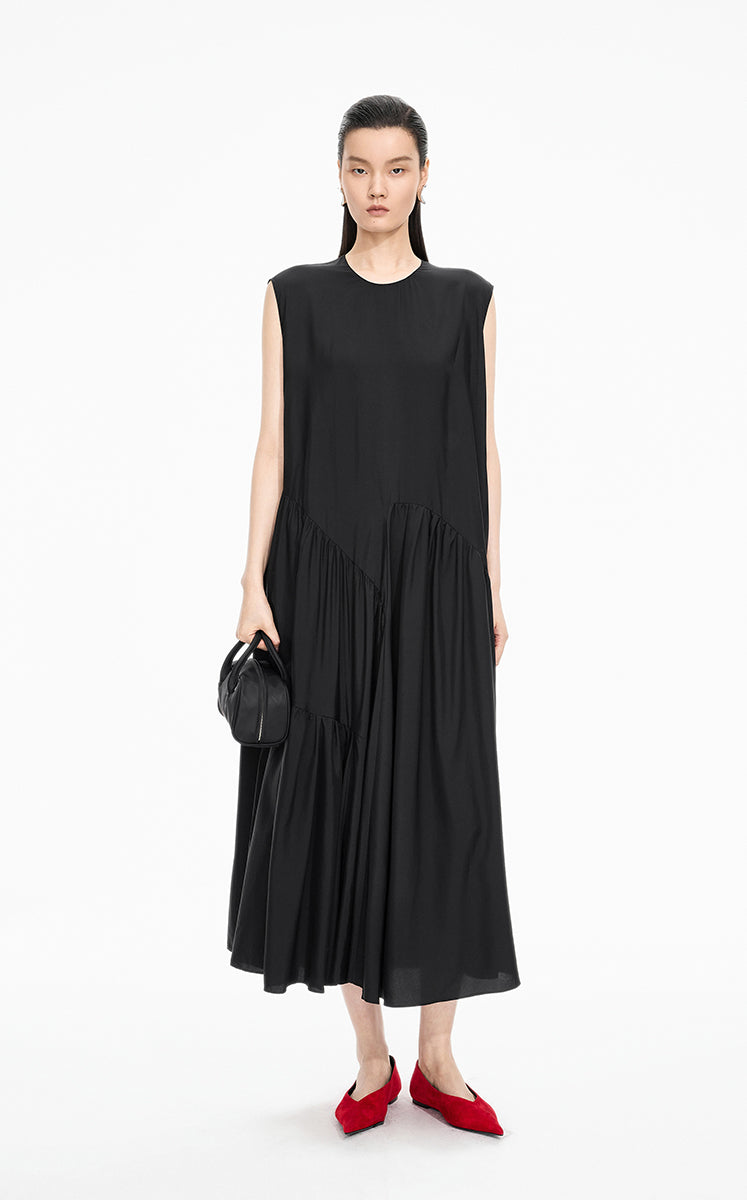 Dress / JNBY Sleeveless Silk-Blend Maxi Dress black