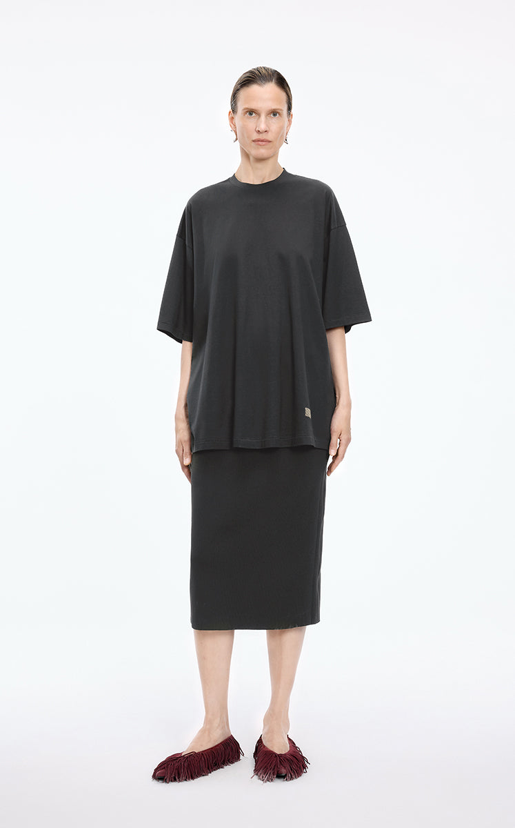 T-Shirt / JNBY Shadow Art Graphic Cotton Tee black