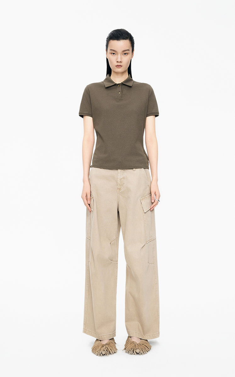 T-Shirt / JNBY Classic Cotton Polo Tee grey