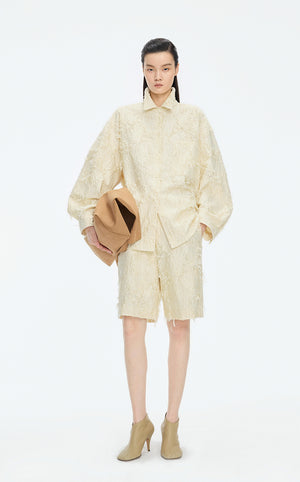 Shirt / JNBY Oversized Textured Jacquard Weave Shirt