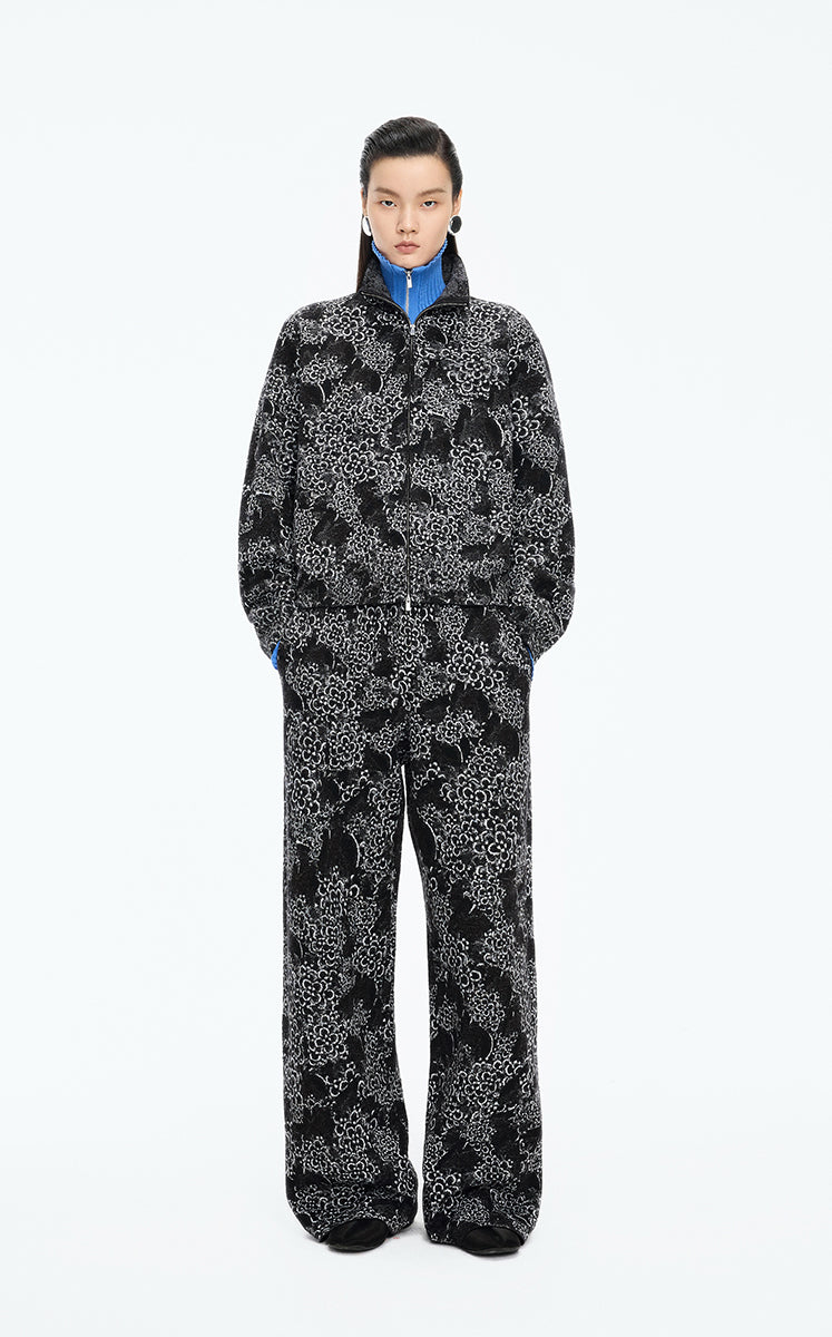 Sweater / JNBY Shadow Art Wool Blend Cardigan black