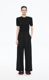 Sweater / JNBY Wool Stretch Short Sleeve Pullover