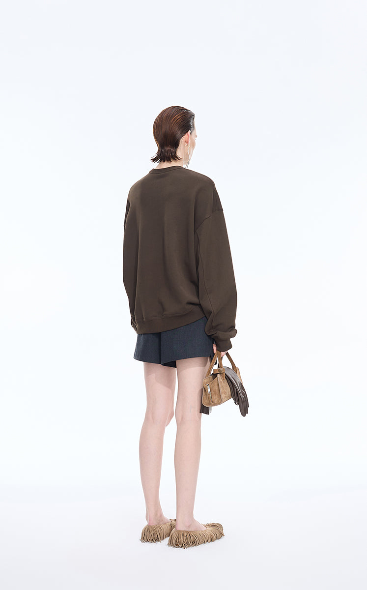 Sweatshirt / JNBY Loose Animal Print Cotton Sweatshirt