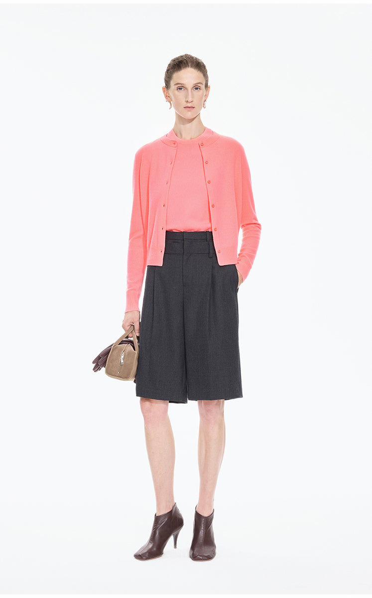 Sweater / JNBY Cropped Wool-Cashmere Cardigan