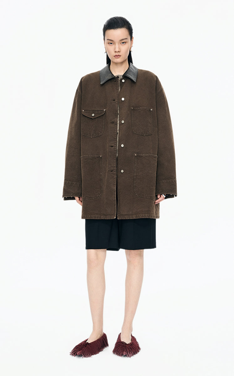 Jacket / JNBY Oversized Cotton Utility Jacket Brown