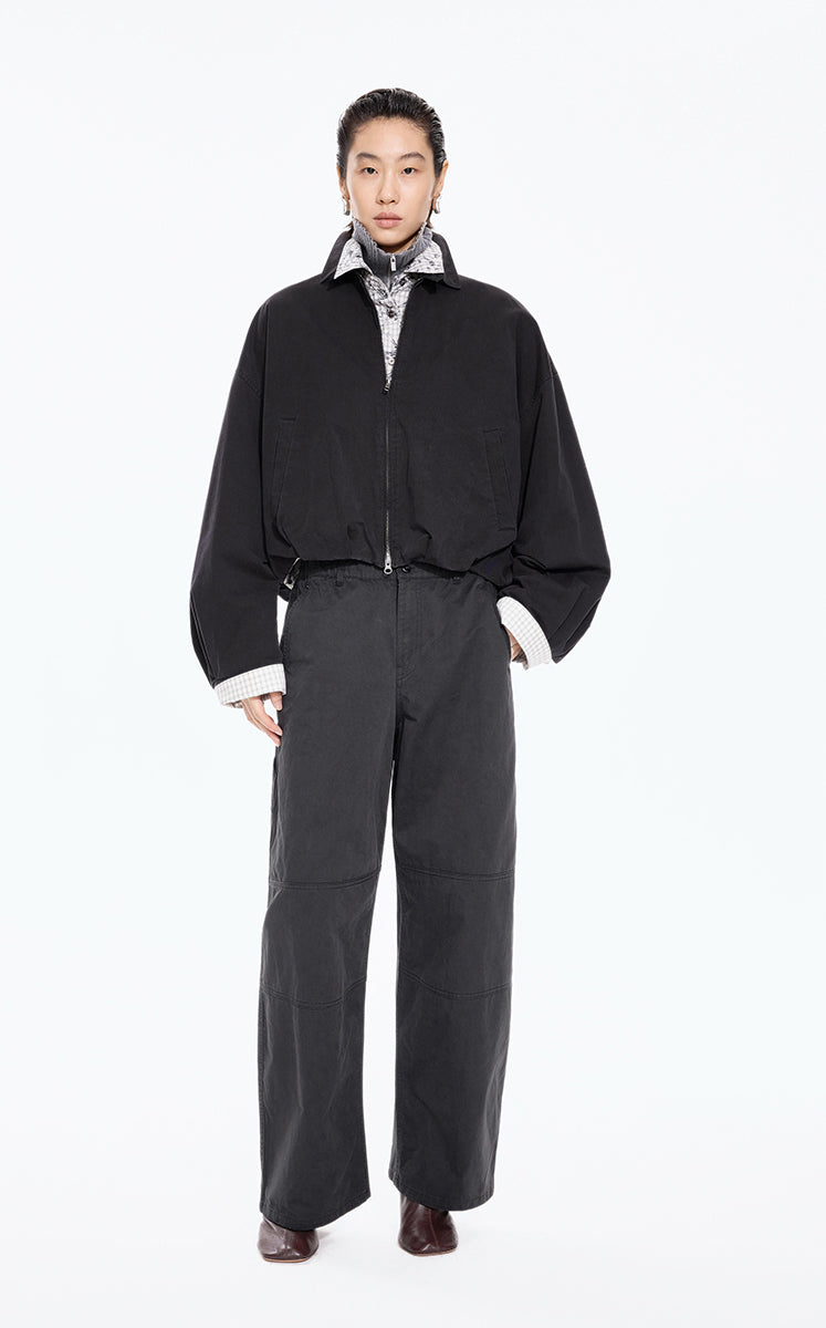 Jacket / JNBY Oversized Cotton Cropped Jacket Black