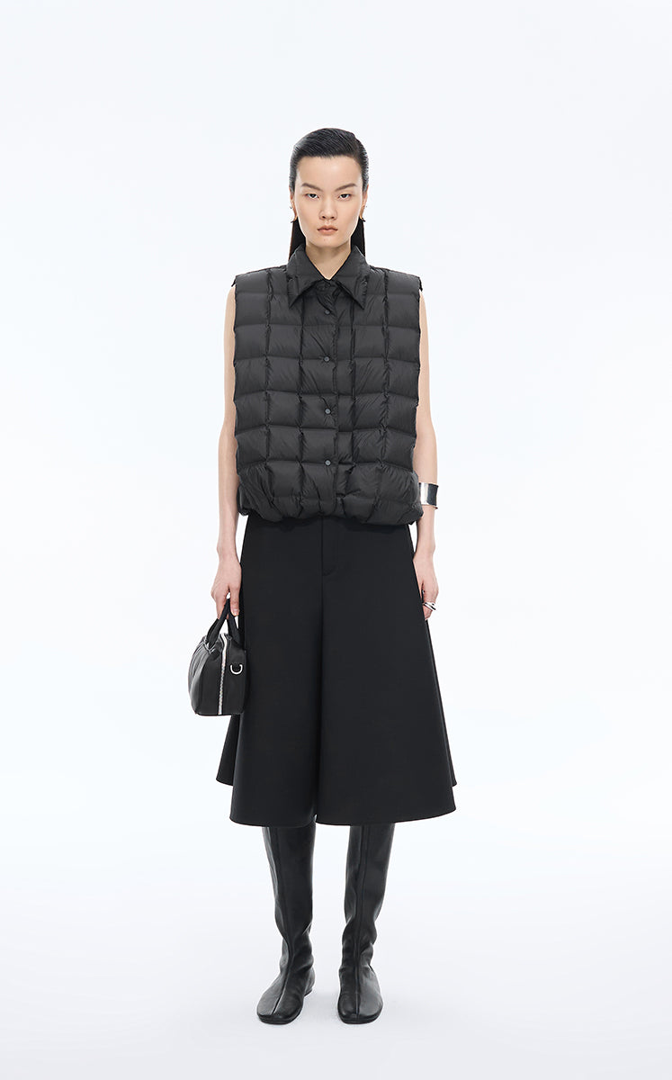 Down Vest / JNBY Oversized Short Goose Down Vest Black
