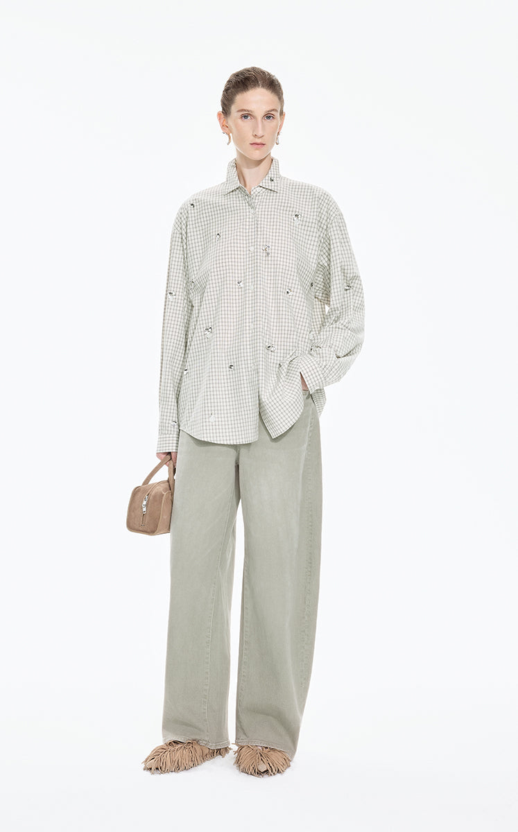 Pants /(ESG) JNBY Relaxed Banana Denim Trousers