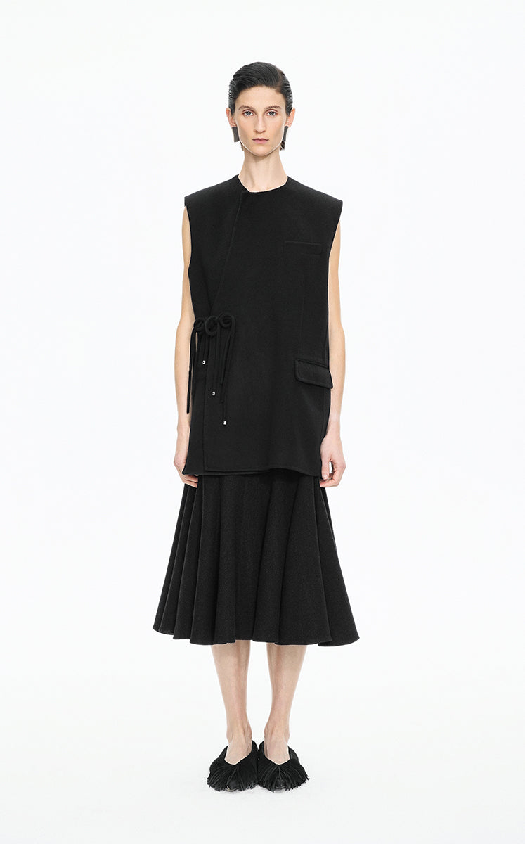 Vest / JNBY Double-Faced Collarless Wool Vest
