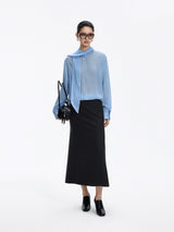 Shirt / JNBY Cupro Relaxed Long Sleeve Blouse