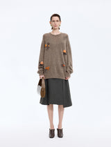 Sweater / JNBY Mohair Blend Oversized Floral Jacquard Pullover