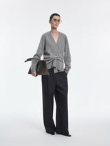 Cardigan / JNBY 100% Wool V-Neck Cropped Sweater