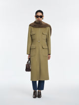 Coat / JNBY Wool Blend Double-Faced X-Line Long Coat