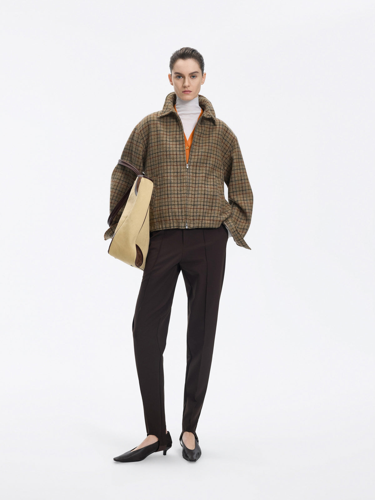 Pants / JNBY Nylon Blend Tapered Trousers Dark Brown