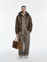 Jacket / JNBY O-Shape Faux Leather Jacket