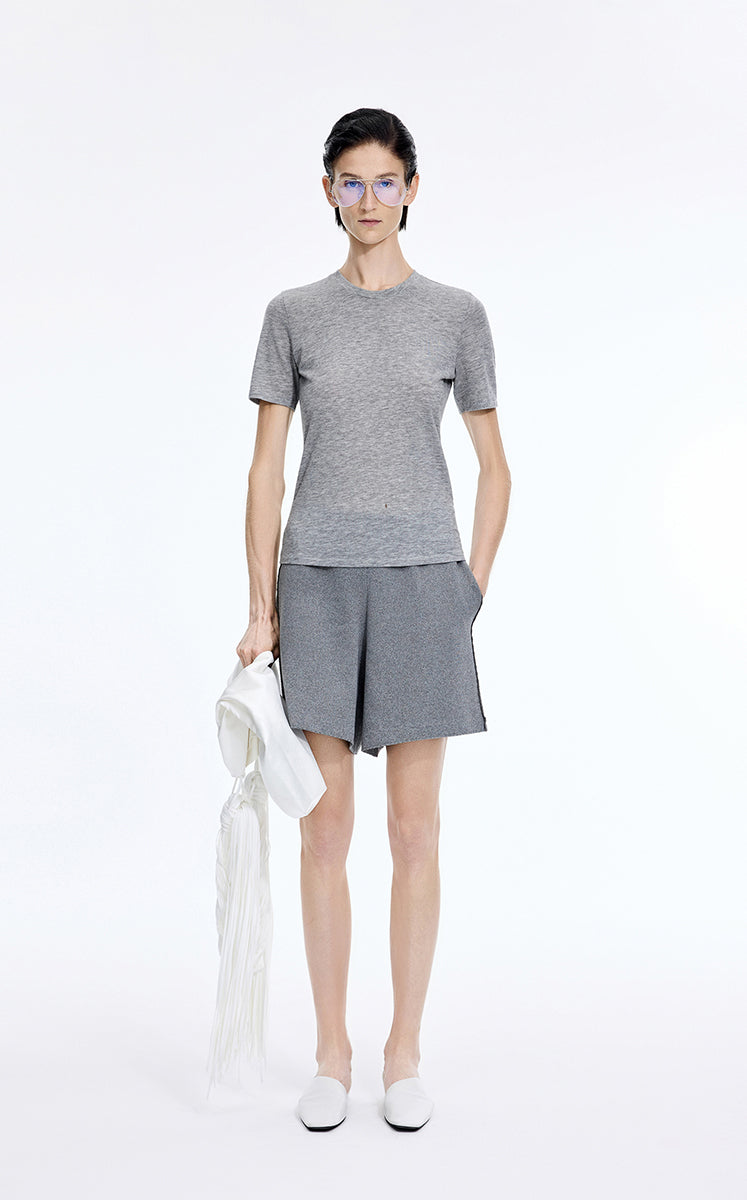 T-Shirt / JNBY Merino Blend Fitted Tee Light Grey