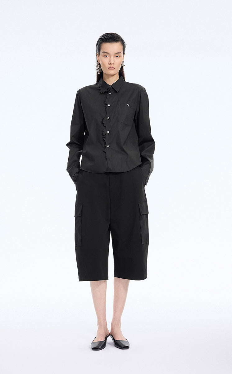 Shirt / JNBY Cut-Out Floral Dimensional Shirt