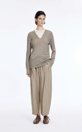Sweater / JNBY V-Neck Baselan Wool-Silk Blend Pullover