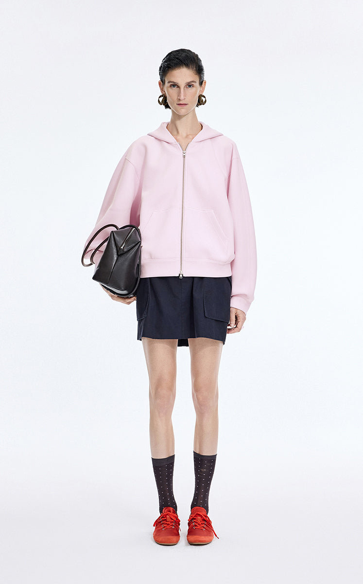 Sweatshirt / JNBY Lightweight Cotton Blend Hoodie Pink