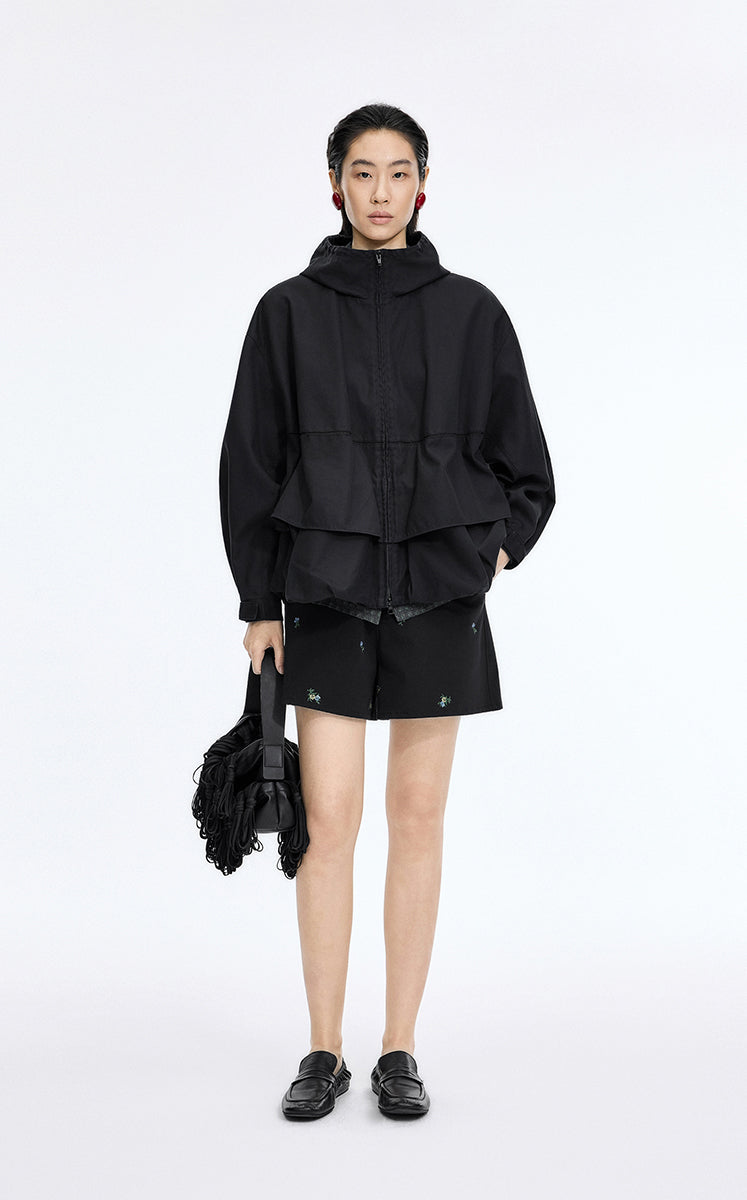 Jacket / JNBY Retro Oversized Fit Cotton Jacket Black