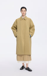 Coat / JNBY Relaxed Cotton Blend  Raglan Sleeve Trench Coat