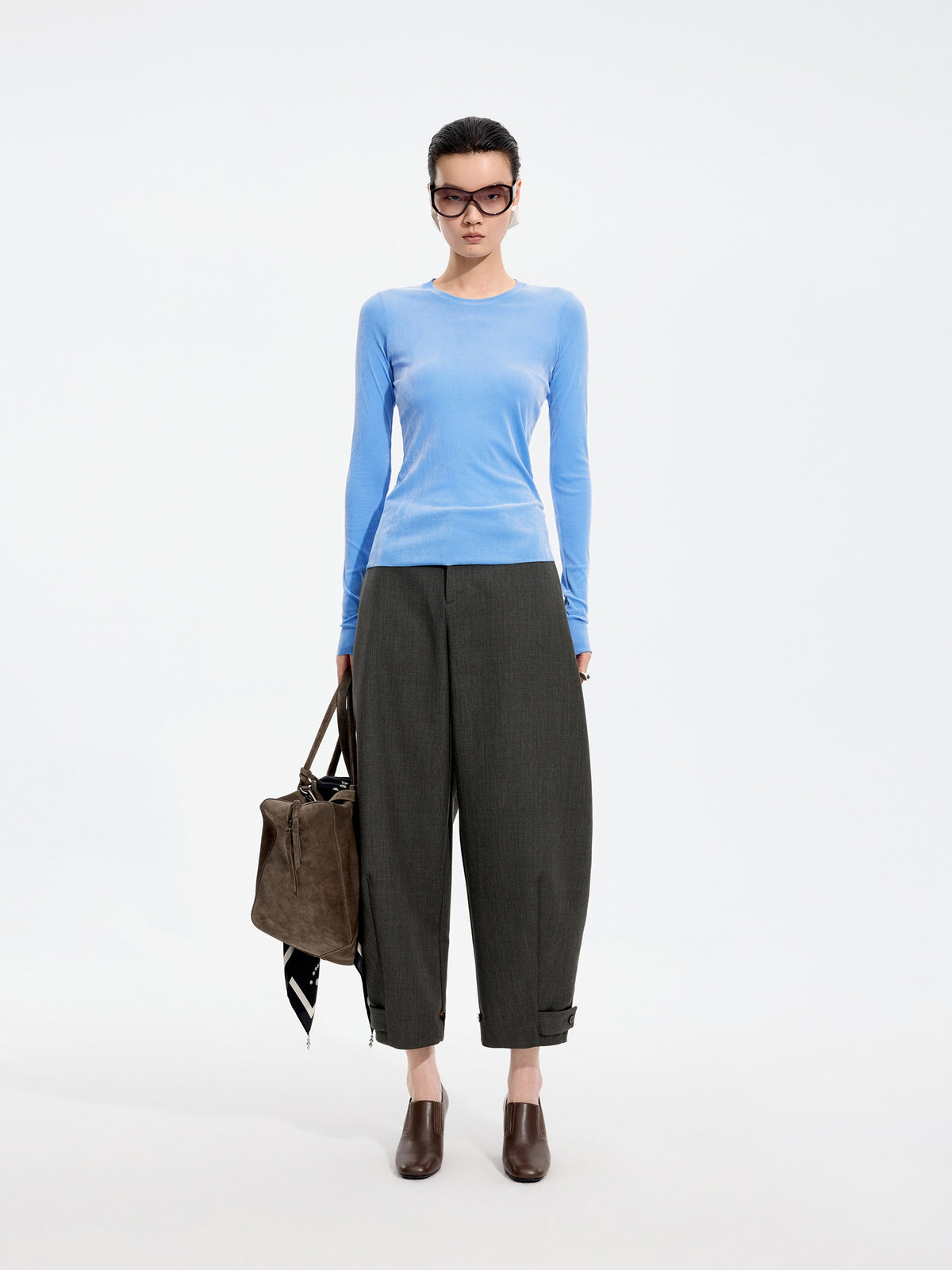 Pants / JNBY Merino Wool Blend Tapered Ankle Pants