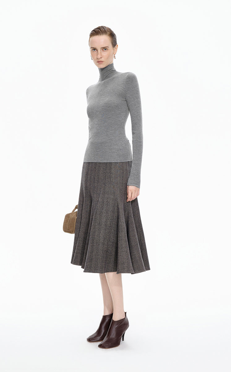 Sweater / JNBY Fitted Wool Turtleneck Pullover