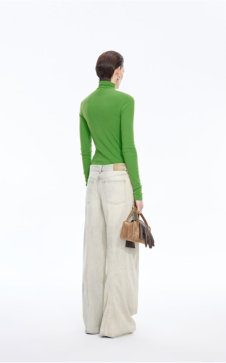 Sweater / JNBY Fitted Wool Turtleneck Pullover