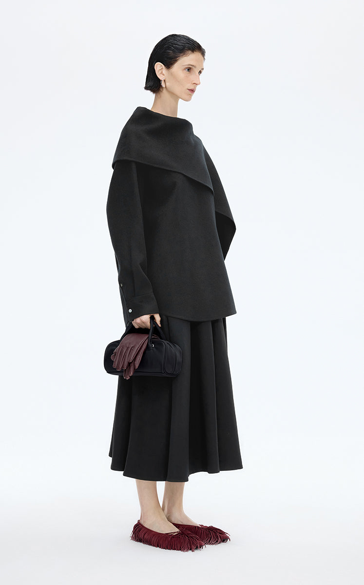 Coat / JNBY Relaxed Wool Silk Blend Jacket