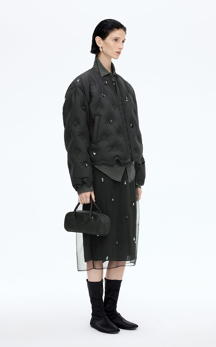 Down Coat / JNBY Oversized Beaded Cropped Down Coat