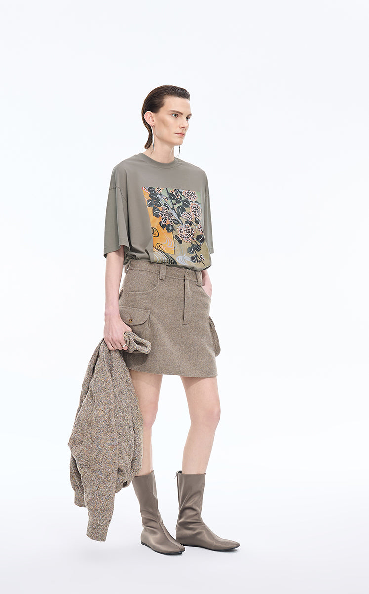 T-Shirt / JNBY Shadows Art Cotton Tee