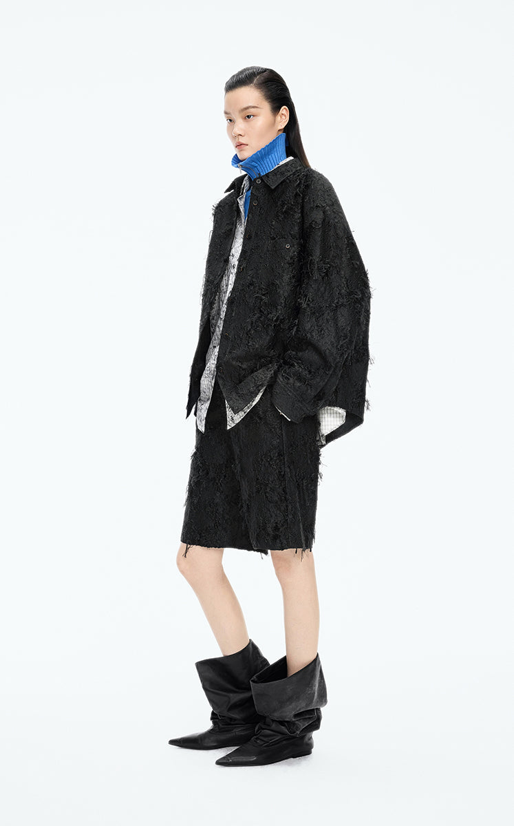 Pants / JNBY Textured Jacquard Mid-Length Pants