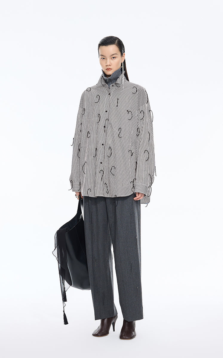 Shirt / JNBY Oversized Fringe Cotton Shirt