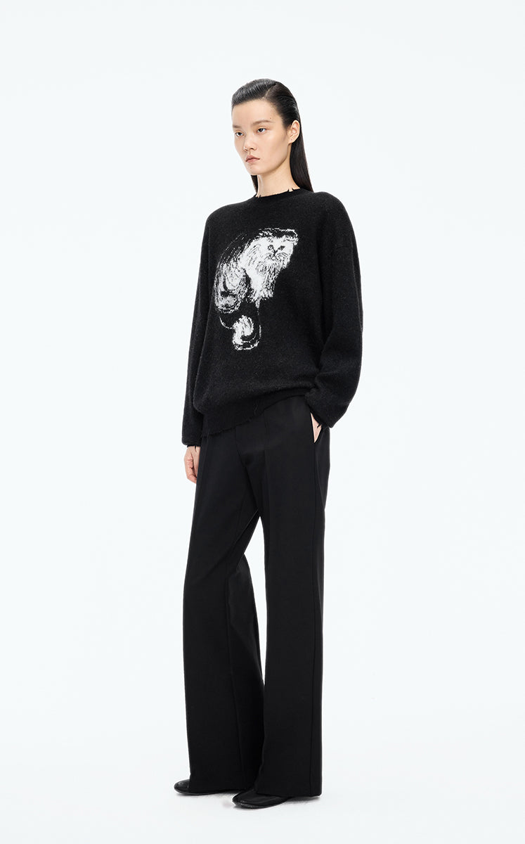 Pants / JNBY Flared Cuffed Blend Trousers