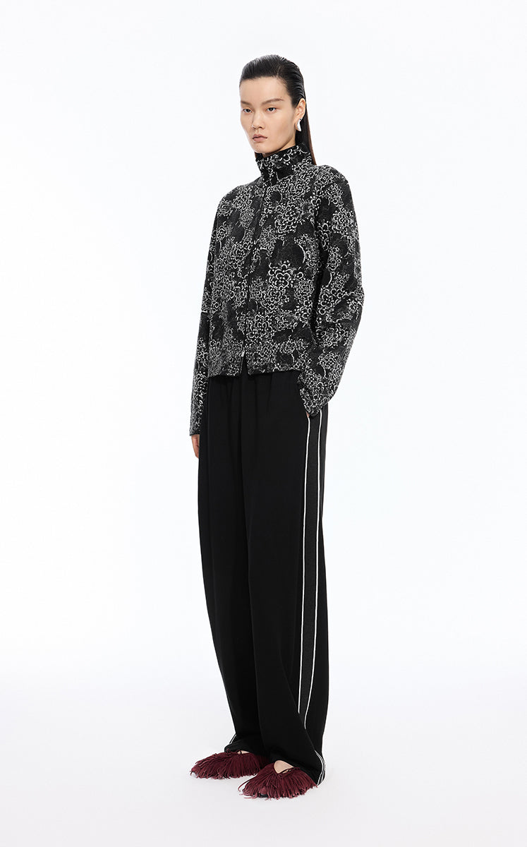 Sweater / JNBY Shadow Art Wool Blend Cardigan