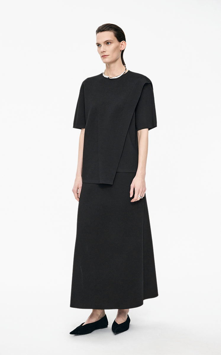 Sweater / JNBY Loose Asymmetric Short Sleeves Pullover
