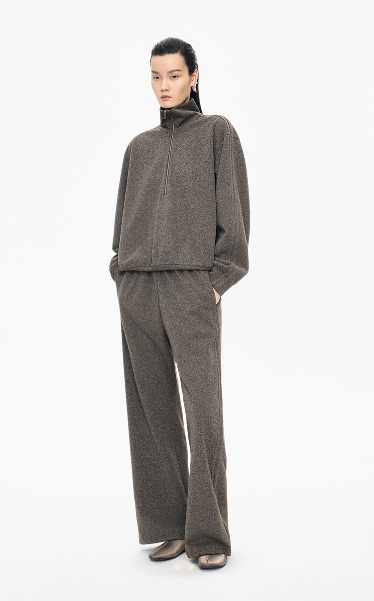Sweatshirt / JNBY Cotton-Blend Half-Zip Pullover