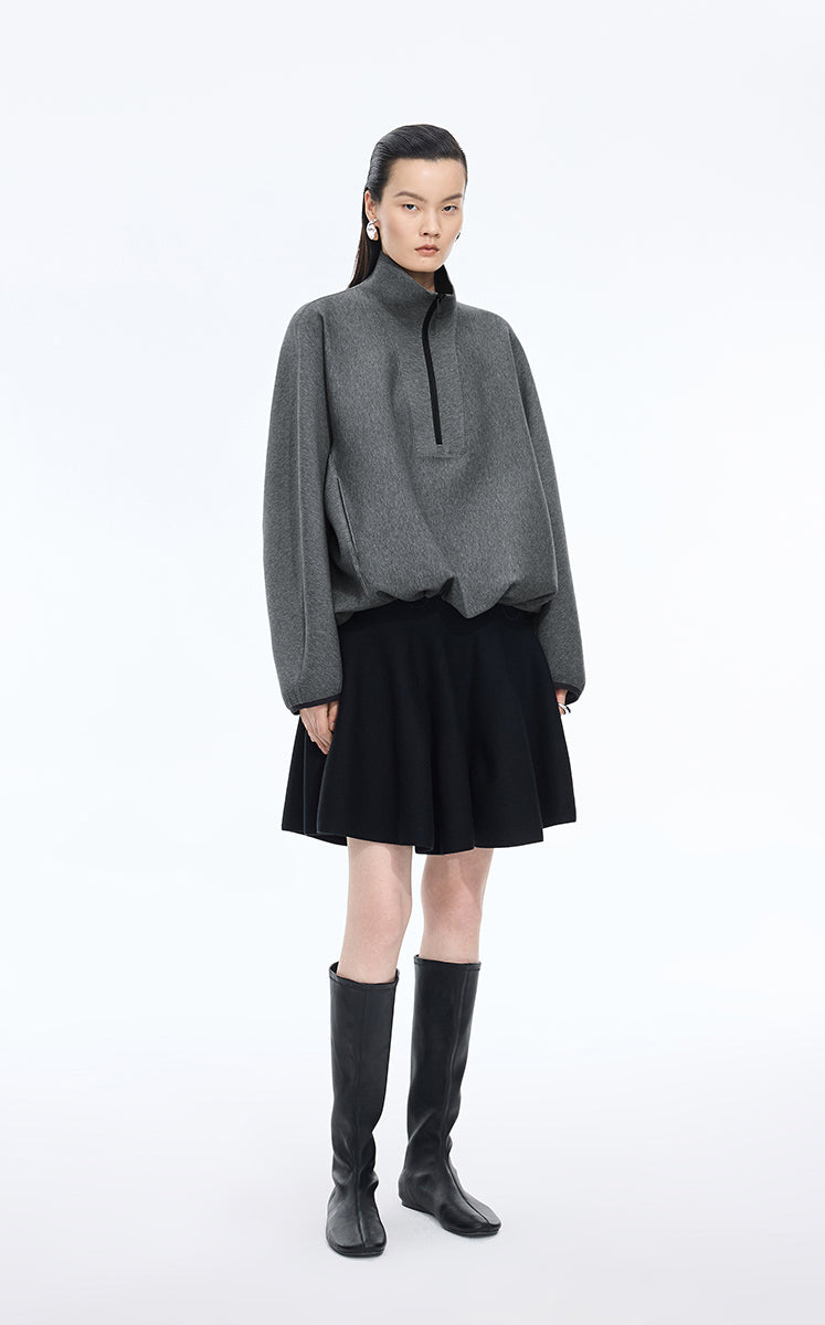 Sweatshirt / JNBY Half-Zip Stand Collar Pullover