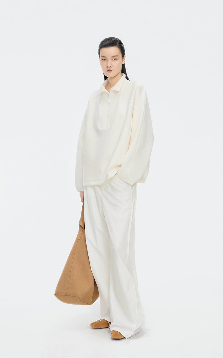 Sweatshirt / JNBY Half-Zip Stand Collar Pullover