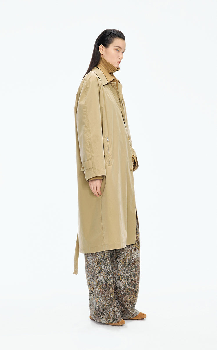 Trench Coat / JNBY Oversized A-Line Long Trench