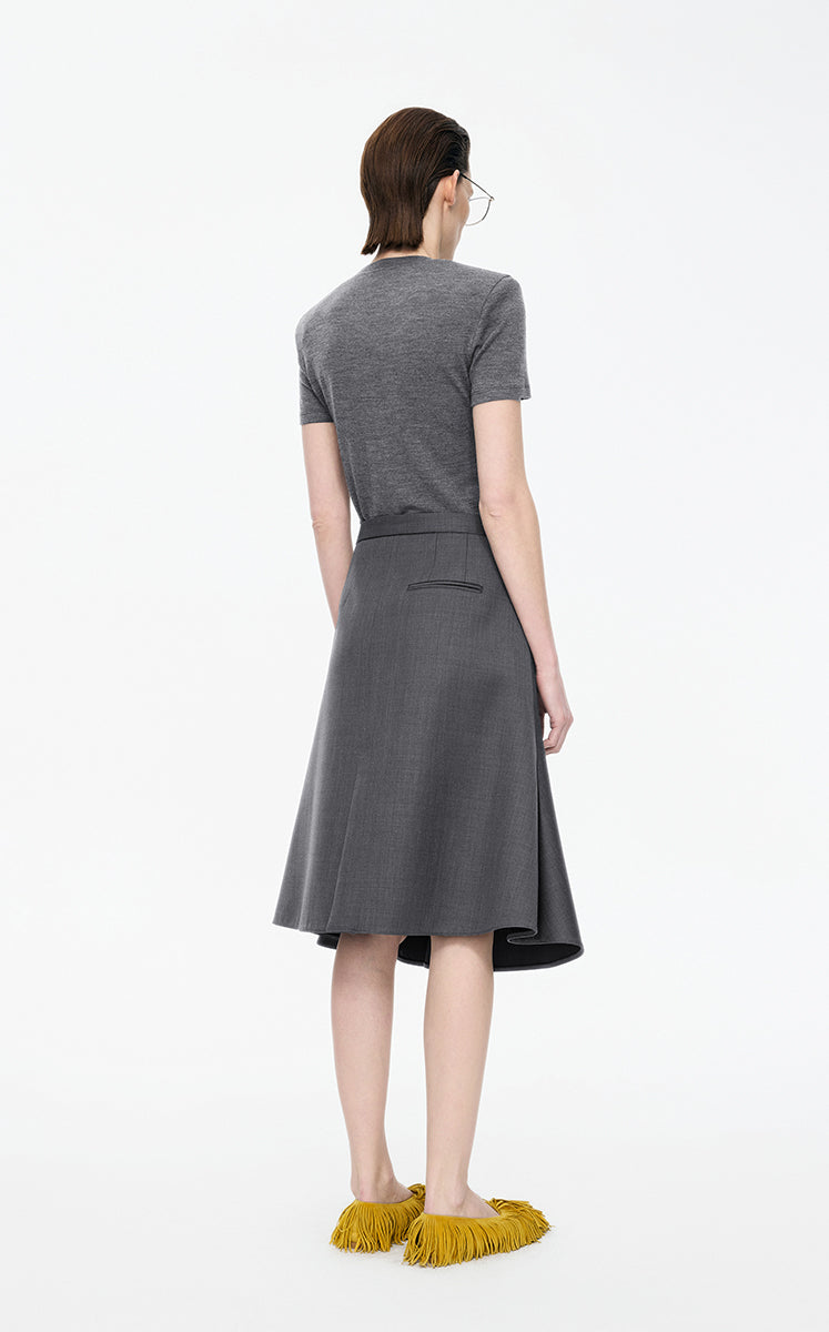 Skirt / JNBY A-Line Wool-Blend Midi Skirt