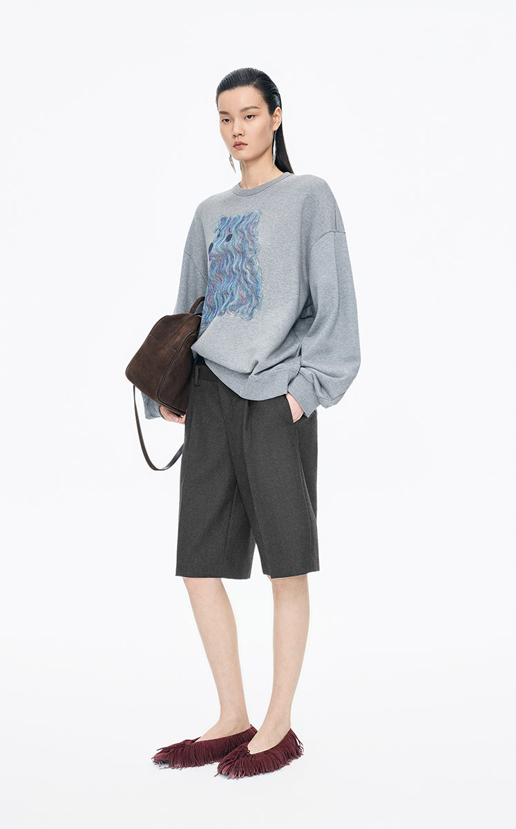 Pants / JNBY Straight-Leg Wool Blend Bermuda pants