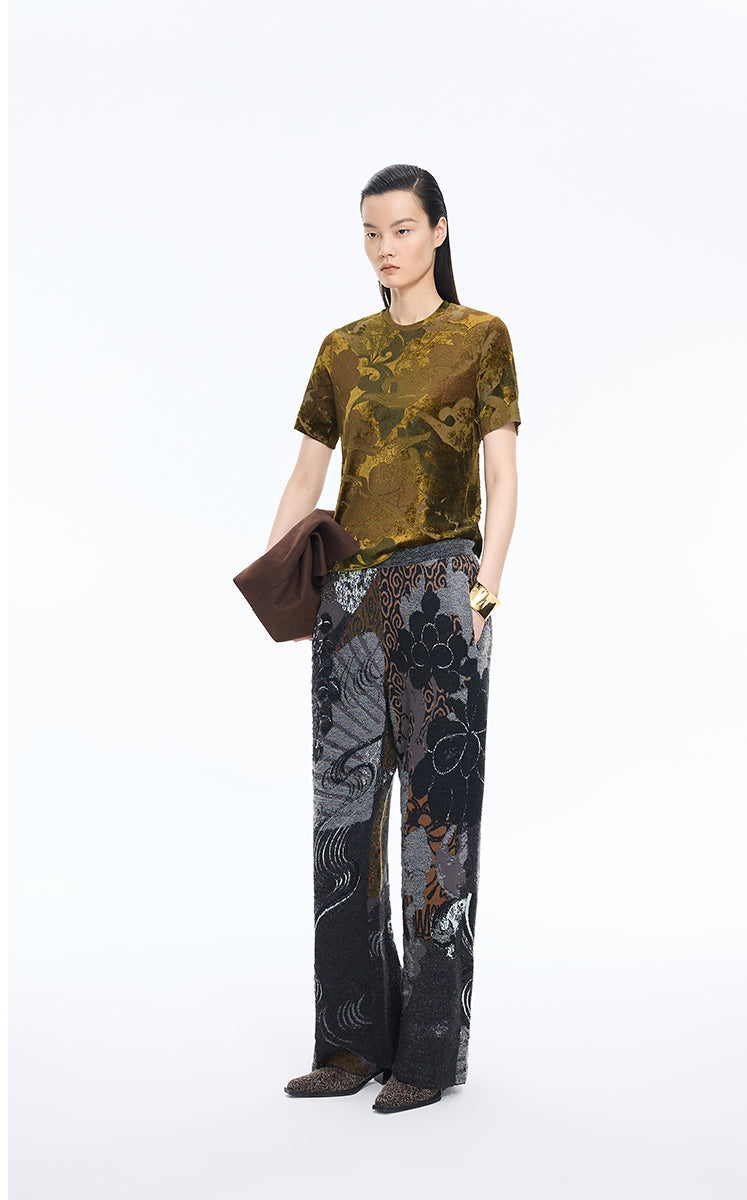 T-Shirt / JNBY Floral Vase Slim Fit T-Shirt