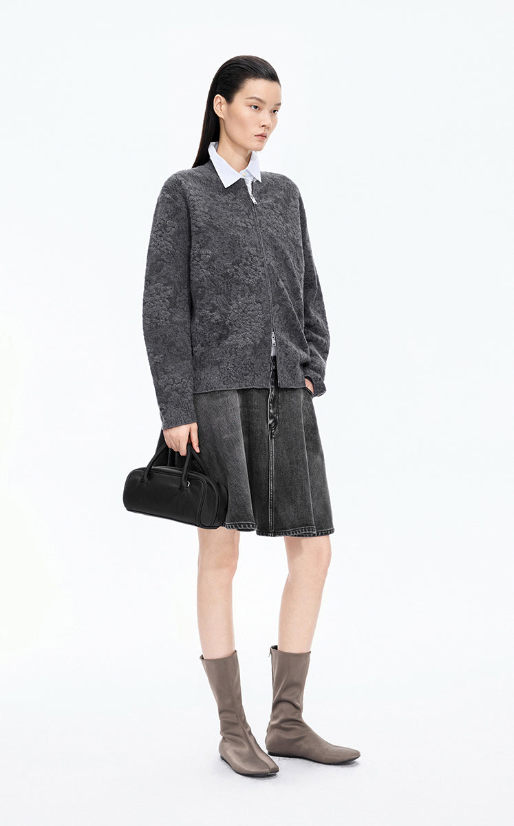 Sweater / JNBY Loose Floral Wool Cardigan