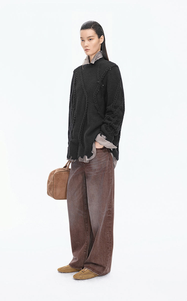 Sweater / JNBY Textured Wool Blend Pullover