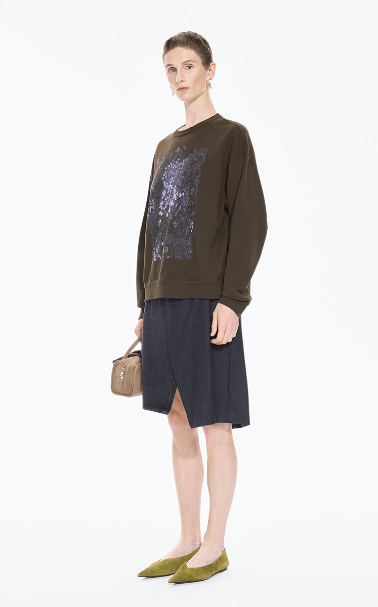 Sweatshirt / JNBY Floral motif Cotton Pullover
