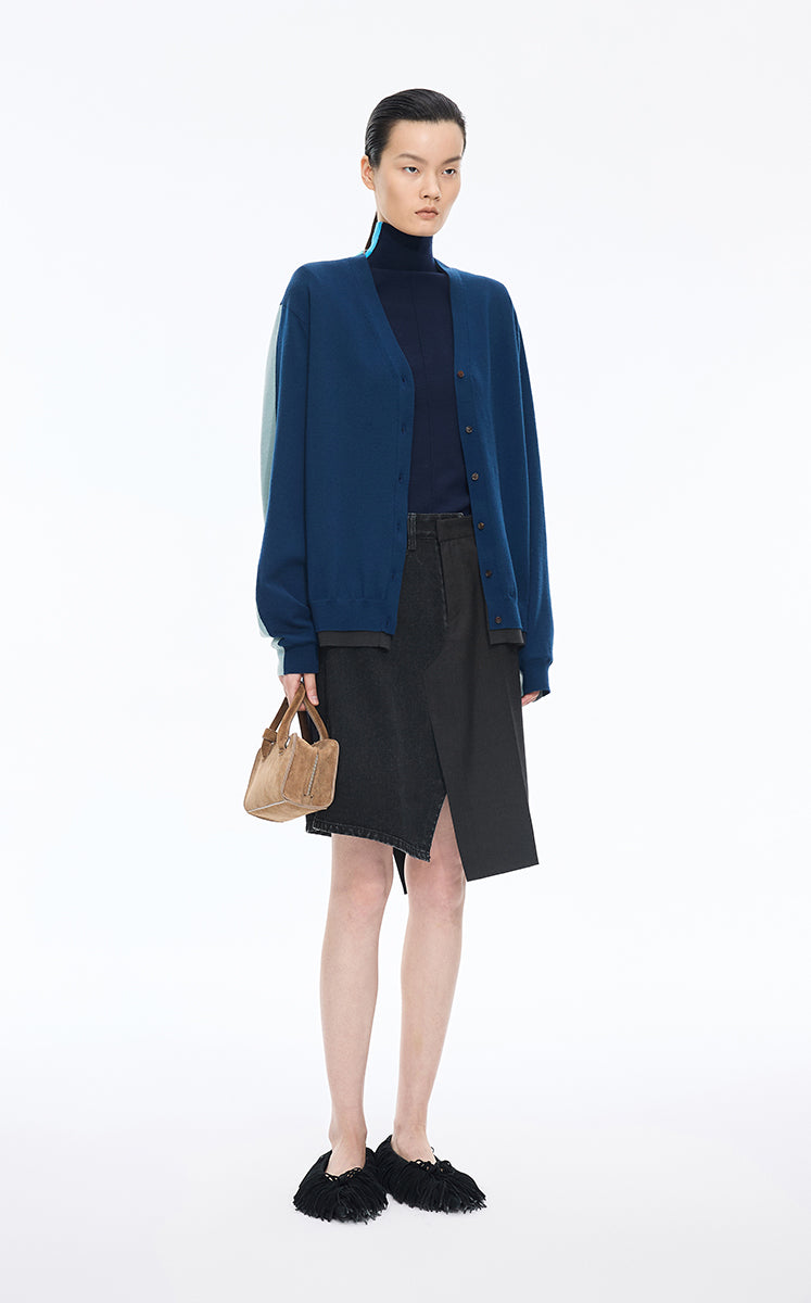Skirt / JNBY A-line Irregular Cut Cotton Midi Skirt