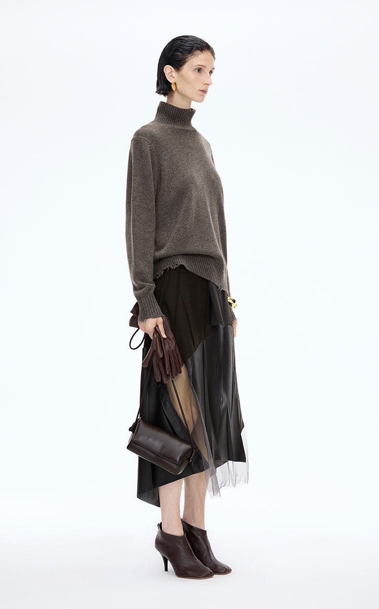Sweater / JNBY Oversized Wool Cashmere Turtleneck Sweater